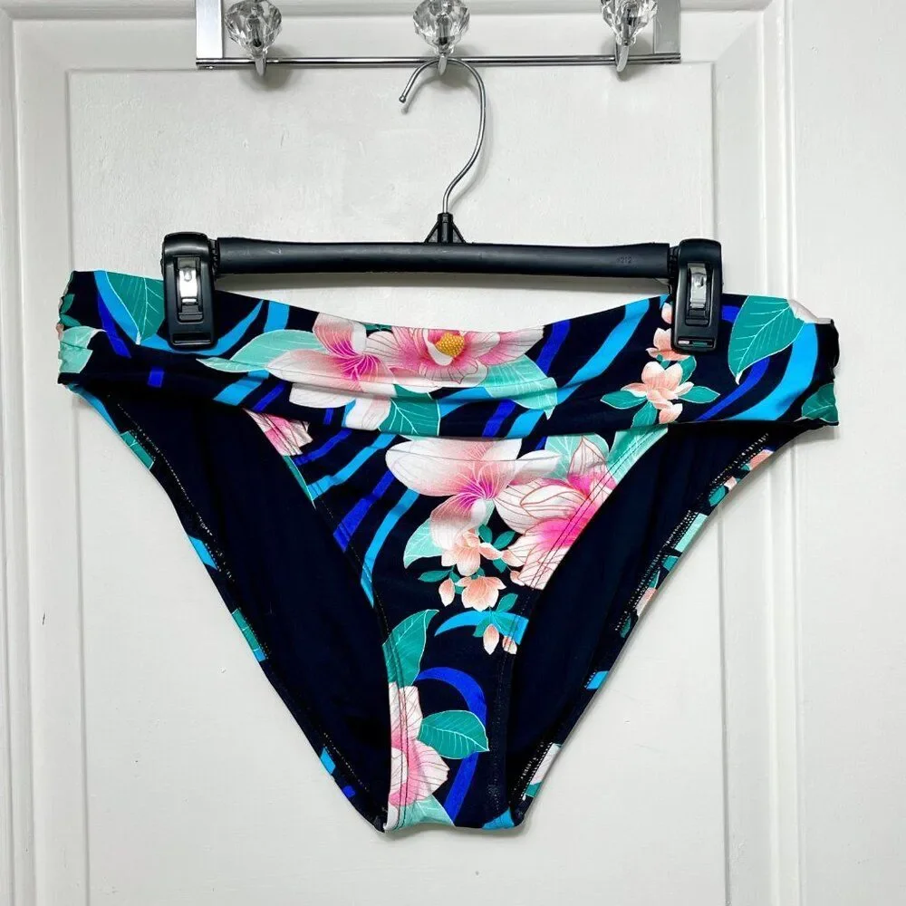 La Blanca Nightfall Blooms Shirred Band Hipster Bottom 14